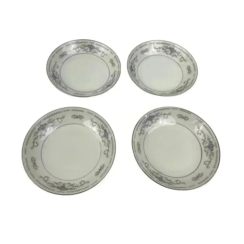 VTG Set of 4 Fine Porcelain China Diane Pattern‎ Wade Fruit Dessert Bowls 5"